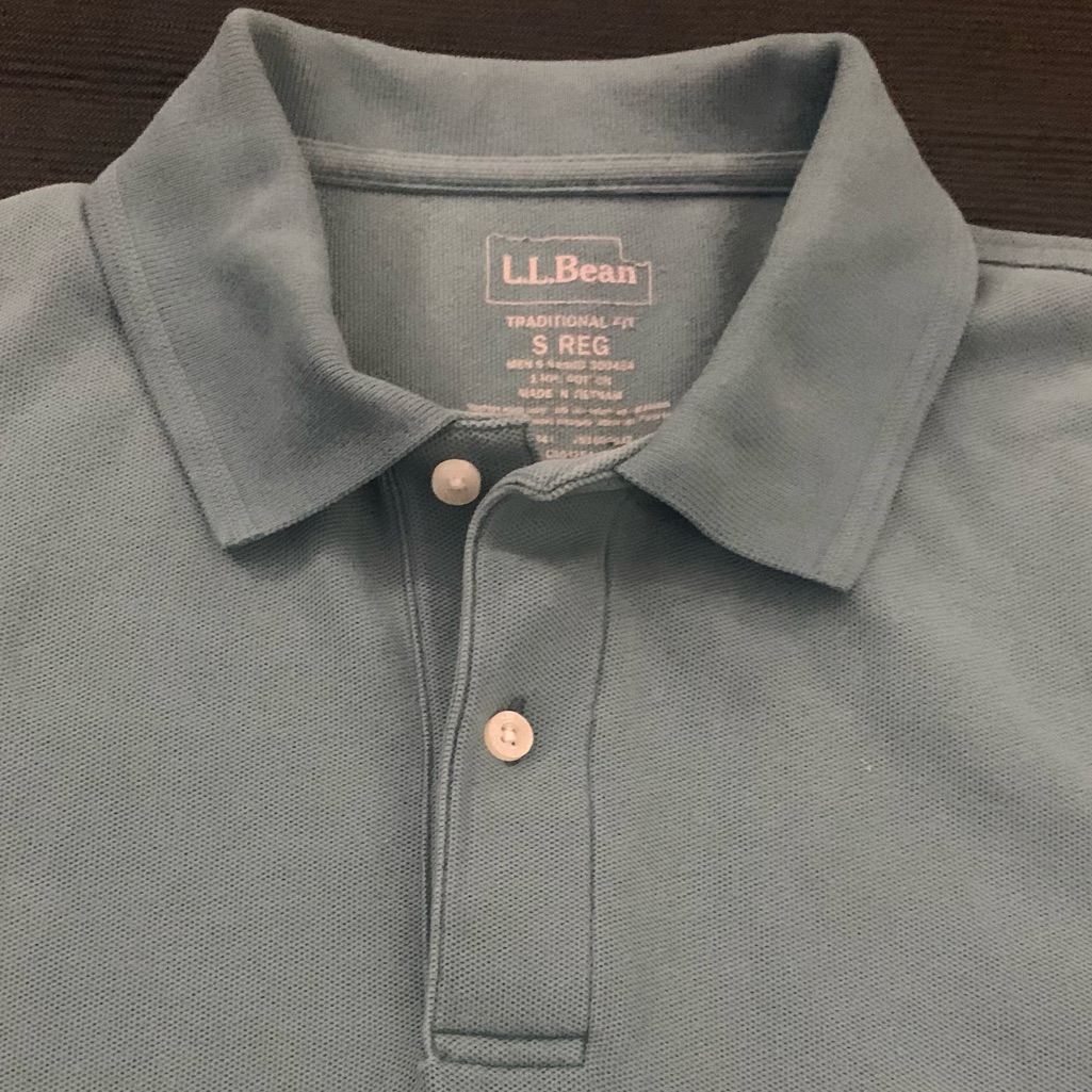 L.L. Bean Ss Traditional 2 Button All Cotton Polo